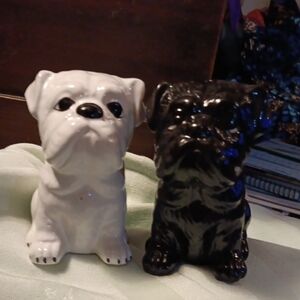 Ceramic Bulldog Figurines Set